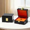 Caja de Joyería de Oro de Alta Gama, Anillo Pintado, Colgante, Pulsera, Caja de Tres Oros para Boda, Caja de Almacenamiento, Caja de Embalaje con Tapa abatible