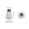 Boquilla Grande de 8 Dientes para Montaje de Rosa de Pastel de Frijol Soluble en Crema 6 Acero Inoxidable 304 Herramienta para Hornear Santa Anna