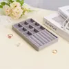 Caja de Almacenamiento de Joyería de Terciopelo, Joyero, Anillo, Pendientes, Pulsera, Almacenamiento y Exhibidor de Collares, Forro Tipo Cajón