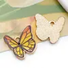 Mistura de 12 Modelos de Pingentes de Borboleta Coloridos com Impressão de Gota de Óleo de Animales Simulado para Pulseira DIY, Chaveiro, Acessórios de Joias