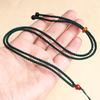Simples ágata vermelha e elegante cordão ajustável paz fivela jade jade ouro pingente colar feito à mão pingente corda atacado