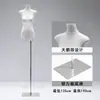 Loja de roupas modelo magra de seios pequenos adereço expositor de roupas femininas suporte de exibição ornamento de pendurar de peito plano manequim de torso de mão cabide de roupas