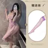 Roupa íntima Cheongsam Sexy Transparente de Uma Alça Rosa Fragrante para Mulheres Renda Sexy Desejo Puro Costas Abertas Tentação