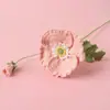 Buquê de Papoulas Transfronteiriço Finalizado, Flores Tricotadas à Mão, Flores de Lã Crochê, Flores Artificiais, Produtos de Crochê Finalizados para Atacado