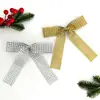 Plástico Galvanizado Oro y Plata Hueco Strass Lazo Navidad Boda Decoración Tira Ferretería Artesanía Decoración