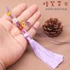 Cuerda para llaves con borla Yuanbao tejida a mano, colgante de calabaza con texto para coche, borla, cuerda colgante para hombres y mujeres, venta al por mayor