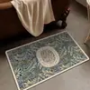 Felpudo retro baño puerta de baño absorbente secado rápido lodo de diatomeas alfombrilla suave baño inodoro alfombrilla antideslizante