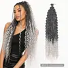 Extensões de cabelo trançado onda profunda mais vendidas de 22-30 polegadas, perucas trançadas boêmias, perucas onda profunda