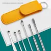 Acero inoxidable picadientes para orejas juego de seis piezas artefacto picadientes para orejas limpieza de oídos para el hogar para adultos herramienta picadientes para orejas venta al por mayor de fábrica