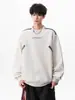 Sudadera con cremallera y cuello redondo de estilo americano para hombre, diseño de alta costura moderno, top holgado y elegante