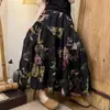 Estilo Chinês Estilo Chinês Estampado Saia de Râmia Feminina Verão Leve Solta Emagrecimento Estilo Europeu Costura Saia A-Line