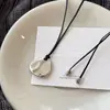 Novo Estilo Coreano Estilo Ins Letra Mohhe Pingente Irregular Colar de Corda Preta Corrente de Suéter Versátil Fashionável Casual