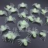 Aranha Simulada Transfronteiriça Halloween Aranha Miniatura de Plástico Luminoso Preto Acessórios Decorativos 2/1,5cm