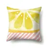 Funda de almohada de poliéster con diseño de fruta de verano, decoración de coche, impresión para el hogar, funda de almohada pequeña fresca y linda QTH06