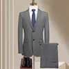 Traje para Hombre 2026 Nuevo Modelo Juvenil de un Solo Botón Lujo Ligero Negocios Boda Traje de Alta Gama Ropa de Oficina para Hombre