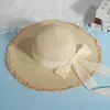 Sombrero de Paja con Encaje Francés para Mujer, Sombrero de Protección Solar para Viajes al Aire Libre y Vacaciones, Moda Elegante para la Costa y Sombrilla de Playa