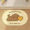 Alfombrilla absorbente de tierra de diatomeas dura de dibujos animados personalizada, alfombrilla de pie de secado rápido para baño, alfombrilla de pie antideslizante para entrada de baño y inodoro