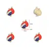 Acessórios de Joias DIY com Esmalte Gotejado Pingente Bandeira Americana Dia da Independência Pulseira Chaveiro Pingente de Colar W529