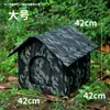 Refugio para gatos de exterior para gatos callejeros, a prueba de invierno, impermeable, a prueba de viento, cálido, aislado, cerrado y apto para todas las estaciones