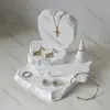 Suporte de Exibição de Joias em Gesso com Textura de Pedra para Expor Colares, Anéis e Brincos; Adereços para Fotografia; Armário de Joias