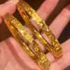 Pulsera de Venta Caliente en Transmisión en Vivo Pulsera de Hielo Triturado de Tres Caras CNC Pulsera de Buena Suerte Dorada Brillante Pulsera de Hielo Triturado Atrae-Riqueza Bucle Cerrado