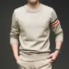 Nuevo Suéter para Hombre Otoño/Invierno 2026, Cuello Redondo, Corte Holgado, Tejido de Punto de Manga Larga, Suéter Grueso Casual Base
