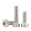 Tornillos Torx Cilíndricos de Cabeza Delgada de Acero Inoxidable 304, Tornillos para Máquina Torx Ranurados de Cabeza de Copa, Pernos de Cabeza Corta
