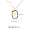 Collar europeo y americano transfronterizo de 26 letras en español para mujer, cadena de clavícula versátil, diseño de nicho con gema de cristal