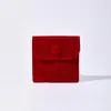 Bolsa con Cierre a Presión Joyería Prehecha Terciopelo Terciopelo de Doble Cara Pulsera Solapa con Cierre a Presión Bolsa con Logotipo Impreso Bolsa para Empaque de Joyería