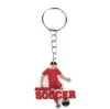 Nuevo Llavero de Fútbol PVC Goma Suave Anillo para Llaves Colgante de Equipaje Pequeño Regalo Accesorios para Llaveros Transfronterizo