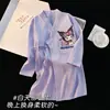 2025 Nuevo Primavera y Otoño Niñas y Niños Algodón Manga Larga Familia Dibujos Animados Pijama Ropa Exterior Casual Bata de Dormir Bata Exterior