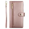 Aplicable Comercio Exterior Samsung S25 UITRA Funda de Cuero Multifuncional para Teléfono Móvil A56 Nueve Tarjetas Teléfono Móvil Tipo Libro Bolso con Cremallera para Mujer