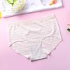 Venta al por mayor calzones de algodón de color puro con raya de grafeno sin costuras, talla grande para vientre, seda helada sin costuras de cintura media, ropa interior para dama