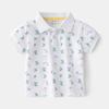 Polo de algodón de manga corta para niño pequeño, estampado de dibujos animados, suave, transpirable y de secado rápido, verano 2023