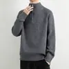 Suéter de punto casual de moda simple de alta calidad con media cremallera y cuello alto Multicolores Prendas de punto Ropa de punto Ropa para hombre