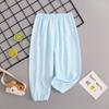 Liquidación primavera y verano niños bombachos de seda pantalones de mosquitero para niños pantalones de aire acondicionado de seda de algodón artificial para bebés niños venta al por mayor