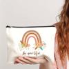 Amazon AliExpress Bolsa Cosmética Lona tamaño pequeño Bolsa con Cremallera Almacenamiento Algodón Transfronteriza Portátil Bolsa de Mano para Lavado