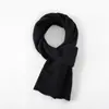 Bufanda tejida 100% lana pura para mujer, estilo largo, versión coreana, cálida y protectora para otoño e invierno, calentador de cuello y chal tejido versátil