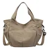 Bolso Coreano de Hombro Único con Cierre de Cordón Estilo Cubo Casual Simple Retro Cruzado para Mujer Lindo Estilo Bosque Lienzo Artístico