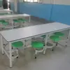 Combinación de Mesa de Comedor y Cantina para Estudiantes Escolares, Mesa de Comedor para 6 y 4 Personas para Empleados de Fábrica, Taburete Colgante para Restaurante, Mesa y Sillas de Comedor para Cantina de Empresa