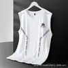 Chaleco Transfronterizo de Seda de Hielo para Hombre Verano Secado Rápido Sin Mangas Malla Camiseta sin Mangas Tallas Grandes Ropa para Hombre Holgada Chaleco Deportivo para Hurdles