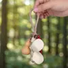 Kit de Chaveiro DIY com Som de Sino de Vento Feito de Casca de Frutas, Pingente Semi-Acabado Artesanal Atacado