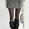 Calcetines de Red jk Medias para Mujer Crit Calcetines Negros Populares de Influencer Básicos Anti-Desgarro Calcetines de Red Fina Súper Primavera Verano