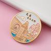 Moneda Conmemorativa de Metal Wenchuang Torre del Grulla Amarilla de Wuhan Atracciones Turísticas Moneda Conmemorativa Guochao Monumento de la Ciudad Moneda Conmemorativa de Aleación