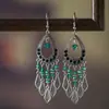 Joyería Daisy Nuevos Pendientes de Forma de Gota de Agua Microincrustados Pendientes Largos de Tachuela de Cristal Accesorios Creativos Transfronterizos para Mujer