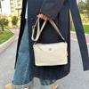 Bolso Simple de Color Sólido Nuevo Bolso Almohada Bolso Cruzado para Mujer Otoño e Invierno Joker Bolso Cuadrado Pequeño Tela Oxford Casual Bolso de Hombro
