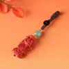 Llavero de Arena Roja de Alto Contenido, Colgante para Bolso de Cinabrio Natural Genuino, Amuleto de Nube Auspiciosa, Adorno, Venta Directa del Fabricante