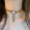 Collar Gargantilla Hot Girl Retro Y2K Milenio Otoño e Invierno Diseño de Cuero Gargantilla de Nicho Nuevo Estilo 2026