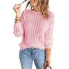 2025 Comércio Exterior Transfronteiriço Europeu e Americano Roupas Femininas Outono e Inverno Novos Suéteres de Tricô Gola Redonda Vazado Suéteres Tops Amazon para Mulheres