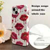 Funda de teléfono estilo americano para chica hot con labios rojos, adecuada para iPhone 17 Pro, cubierta protectora ultradelgada con agujero grande